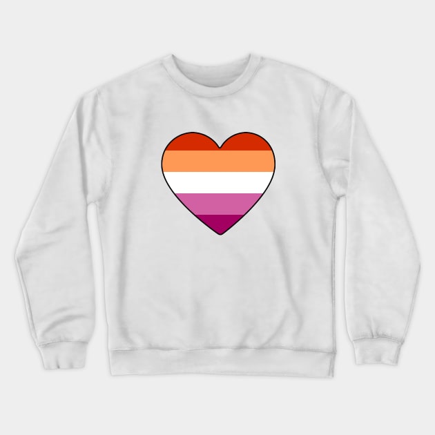 Lesbian Pride Heart Crewneck Sweatshirt by LittleGreenHat